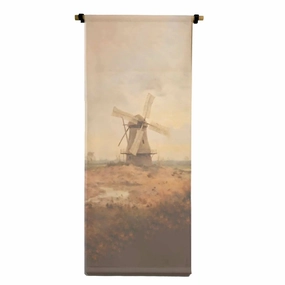 Vintage Windmill Vertical Canvas Scroll 