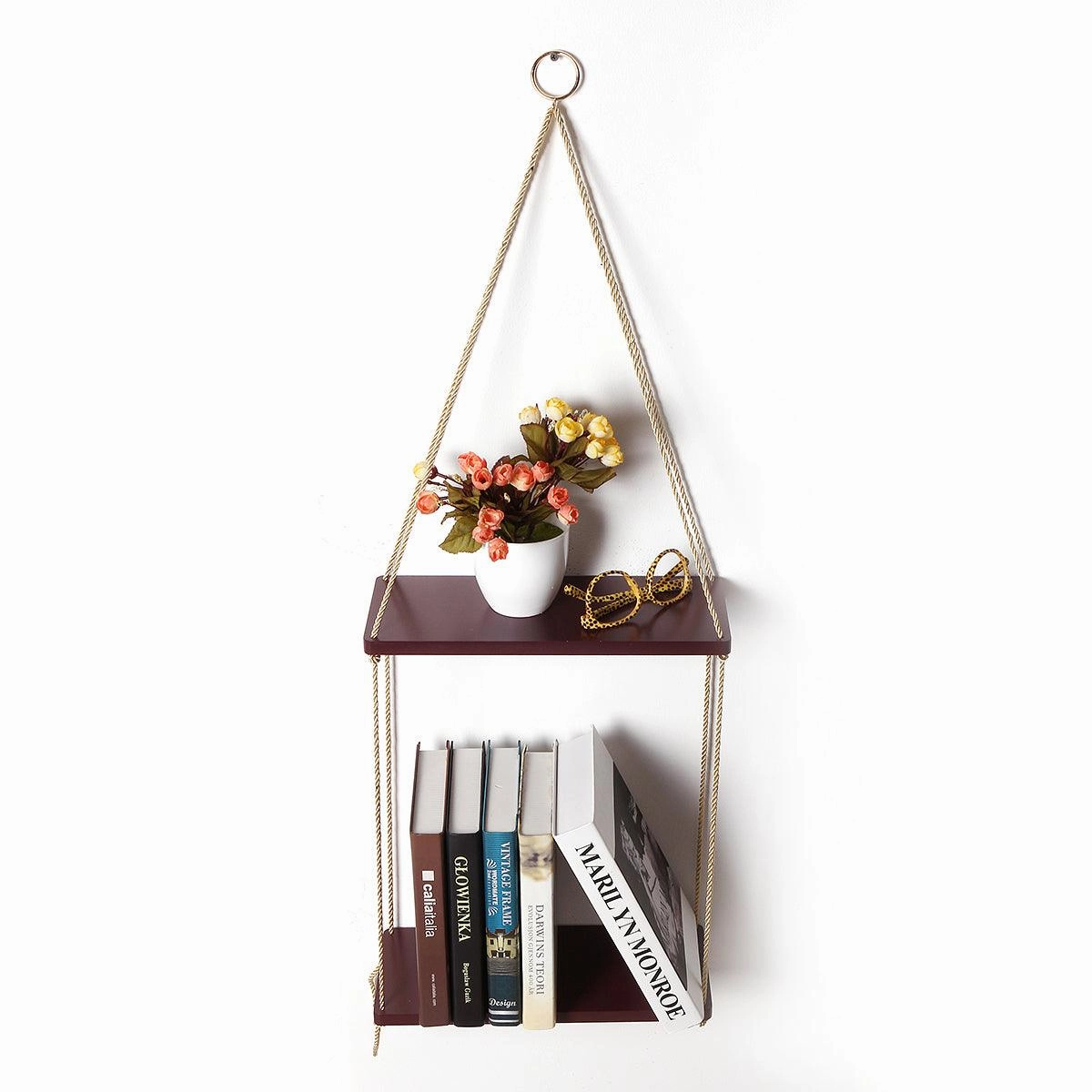 Wall Hanging Shelf Vintage Floating Storage Rack Wall Mount Bookshelf By Miza 