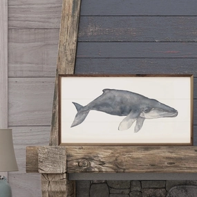 Watercolor Whale Painting 