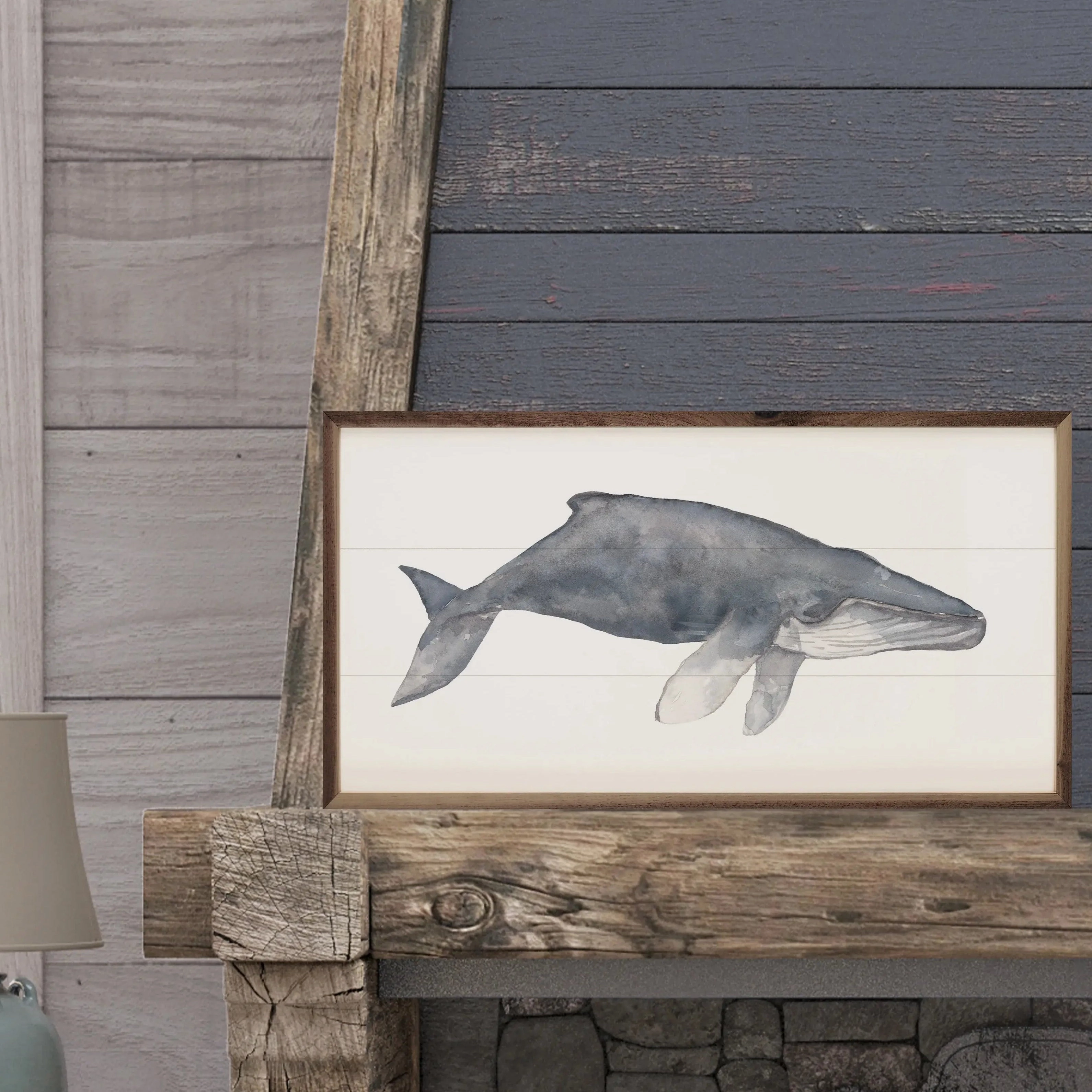 Watercolor Whale Painting 