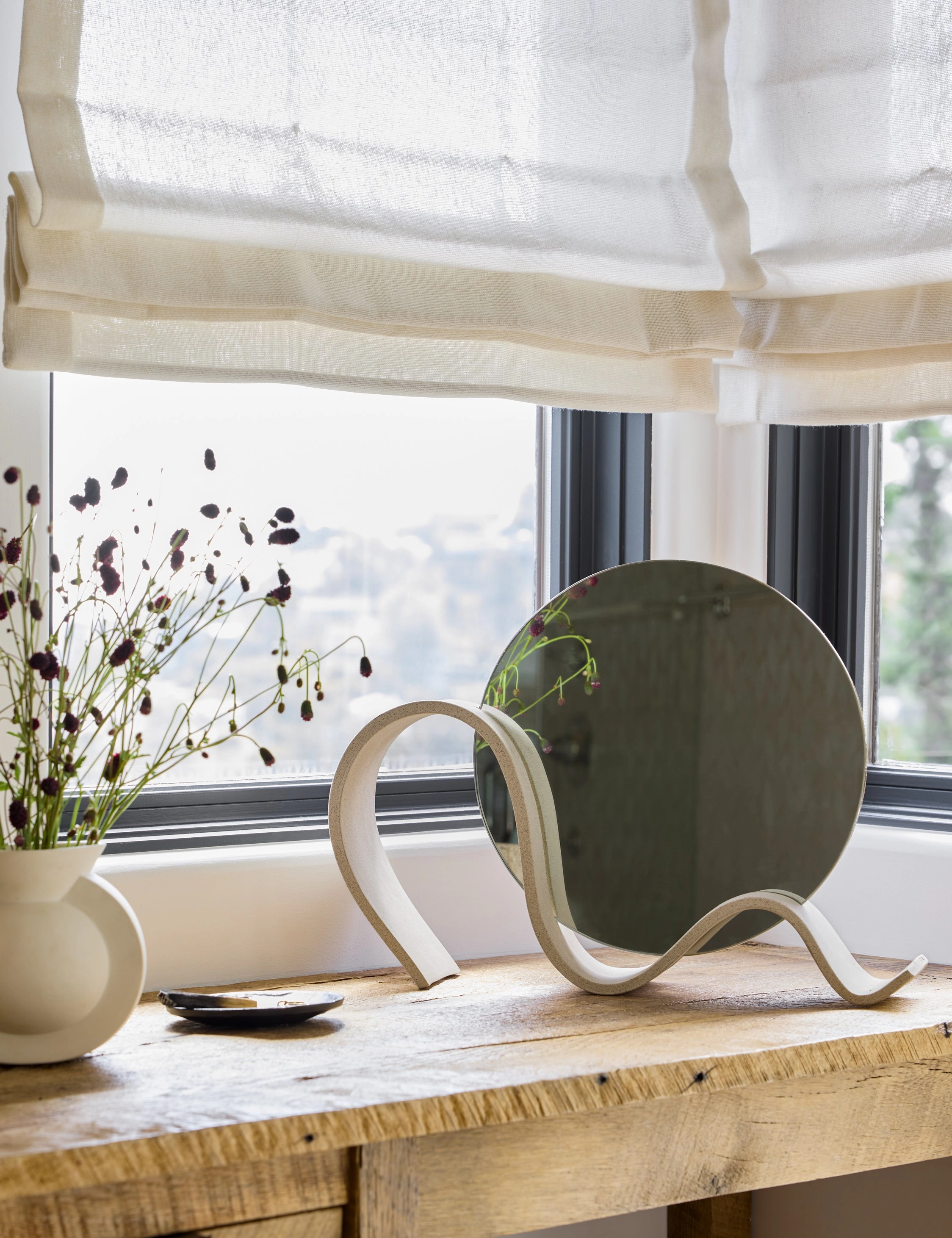 Wavee Table Mirror by SIN Ceramics 