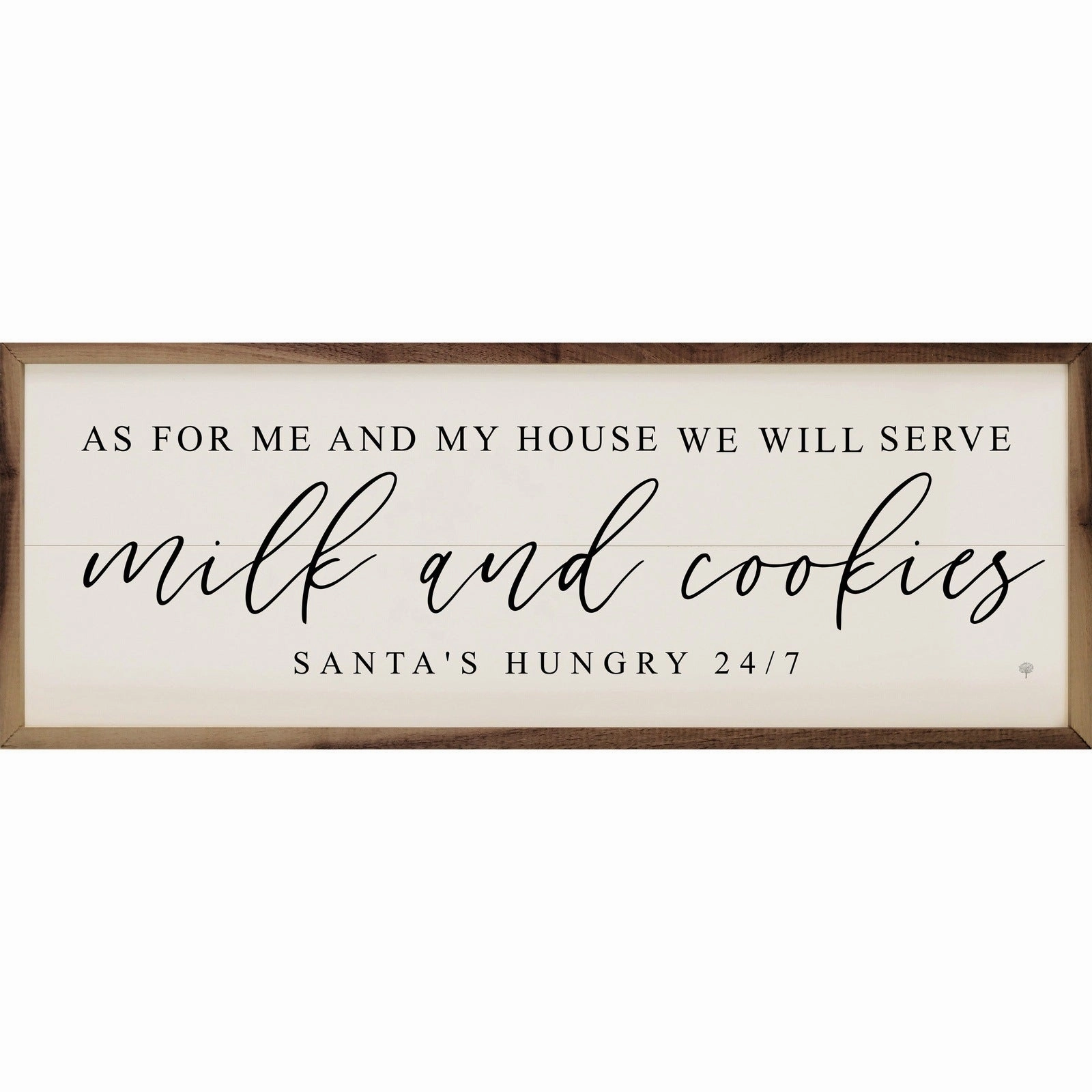 We Will Serve Milk & Cookies Wood Framed Print 