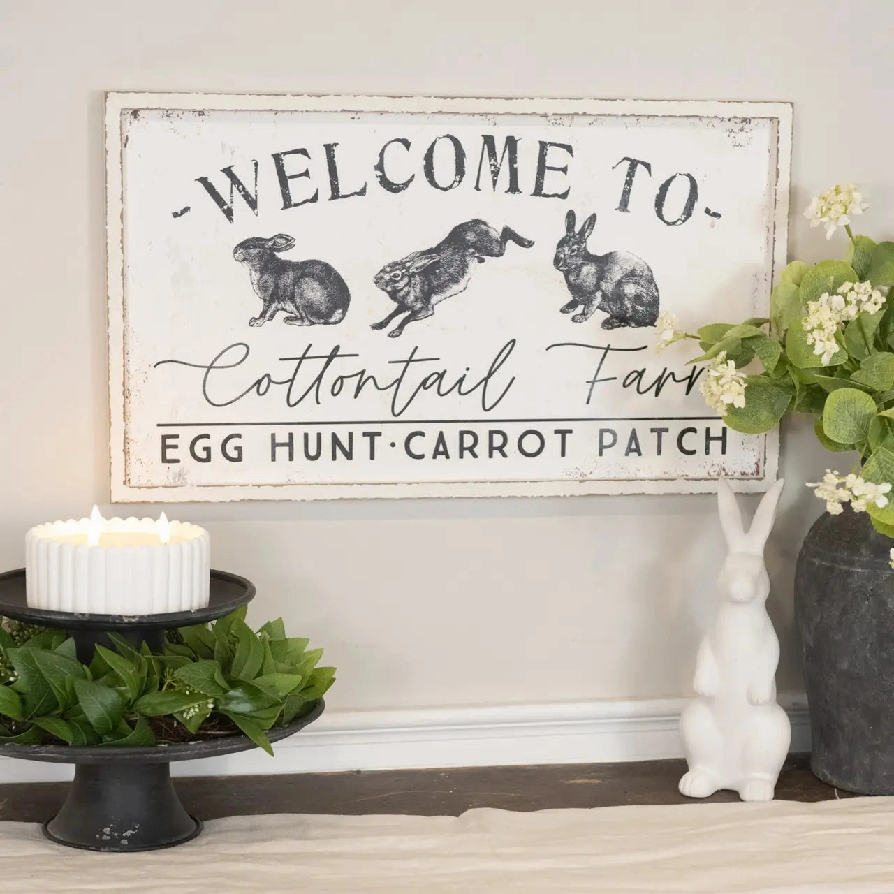 Welcome To Cottontail Farm Sign
