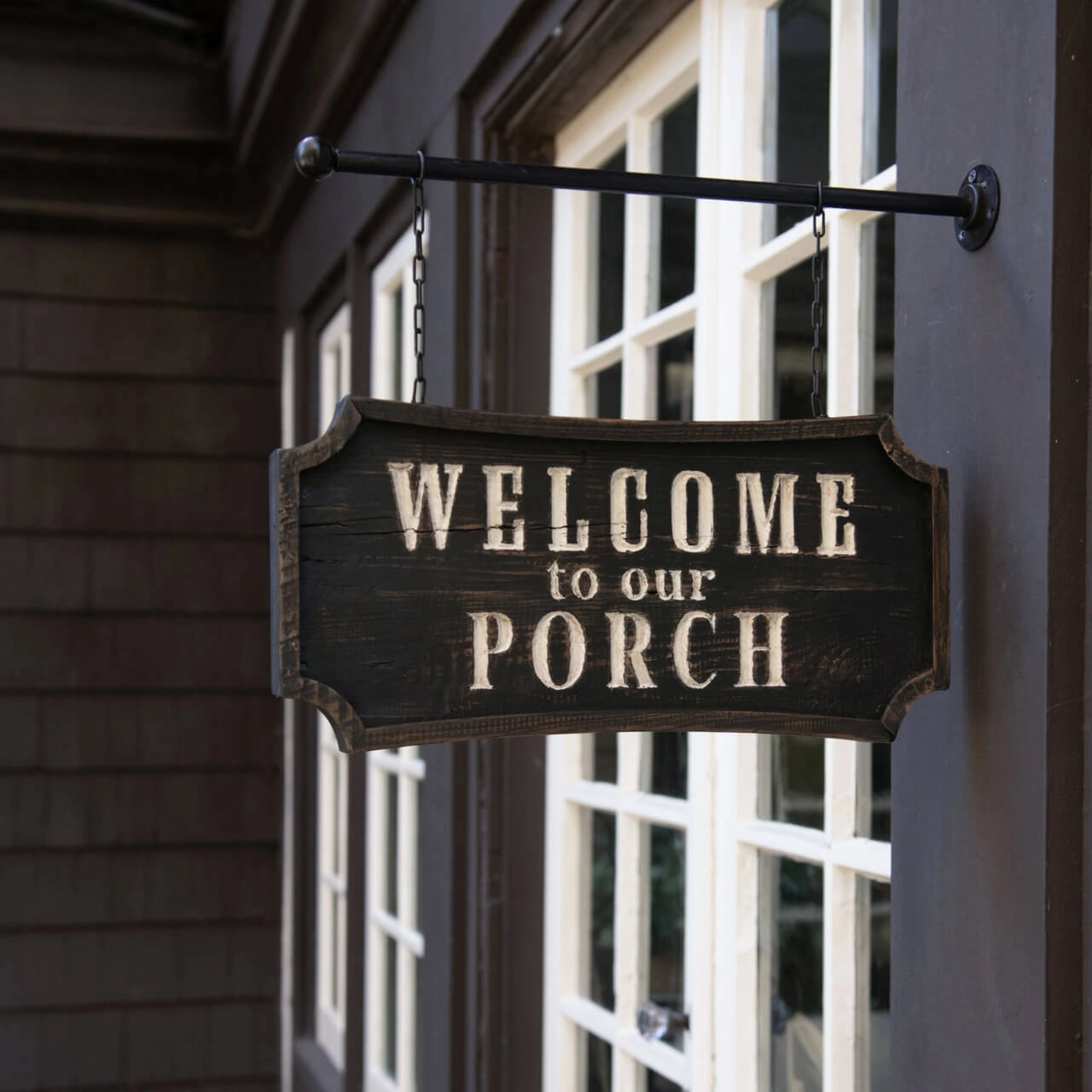Welcome To Our Porch Double Sided Hanging Sign 