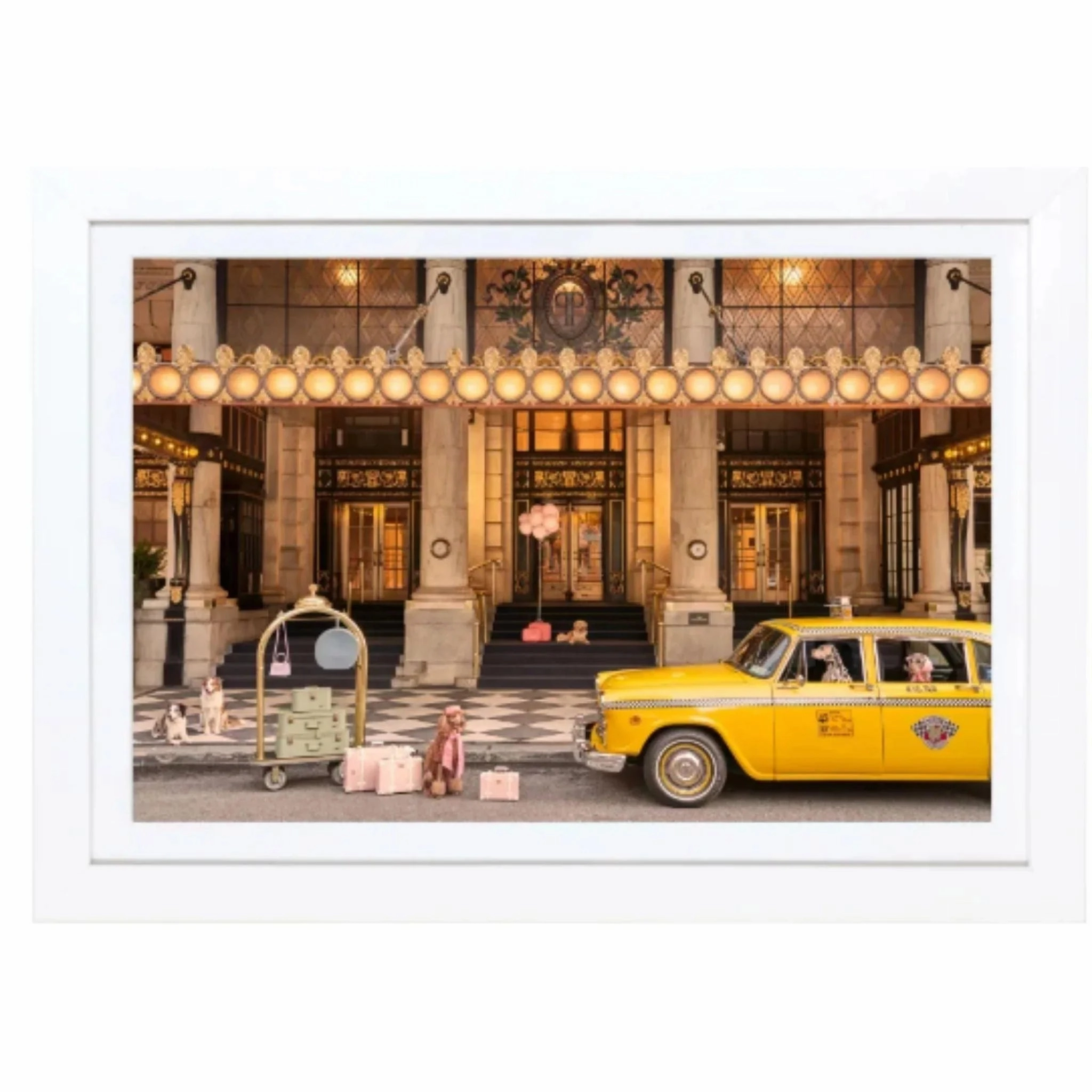 Welcome to The Plaza Hotel Mini Framed Print by Gray Malin