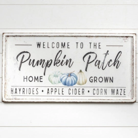 Welcome To The Pumpkin Patch Metal Sign 