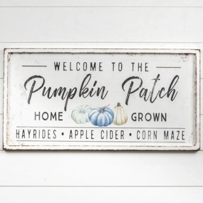 Welcome To The Pumpkin Patch Metal Sign 