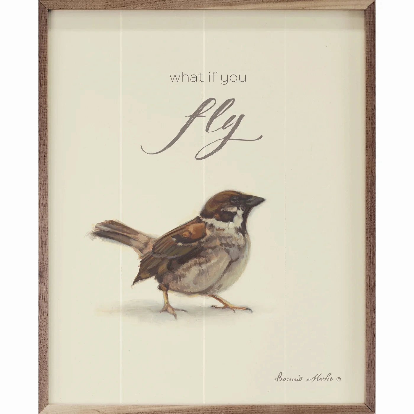 What If You Fly Wood Framed Print 