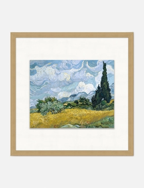 Wheat Field With Cypress Wall Art 