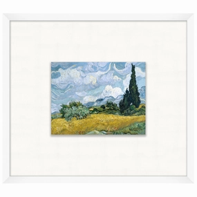 Wheat Field With Cypresses Framed Wall Art 