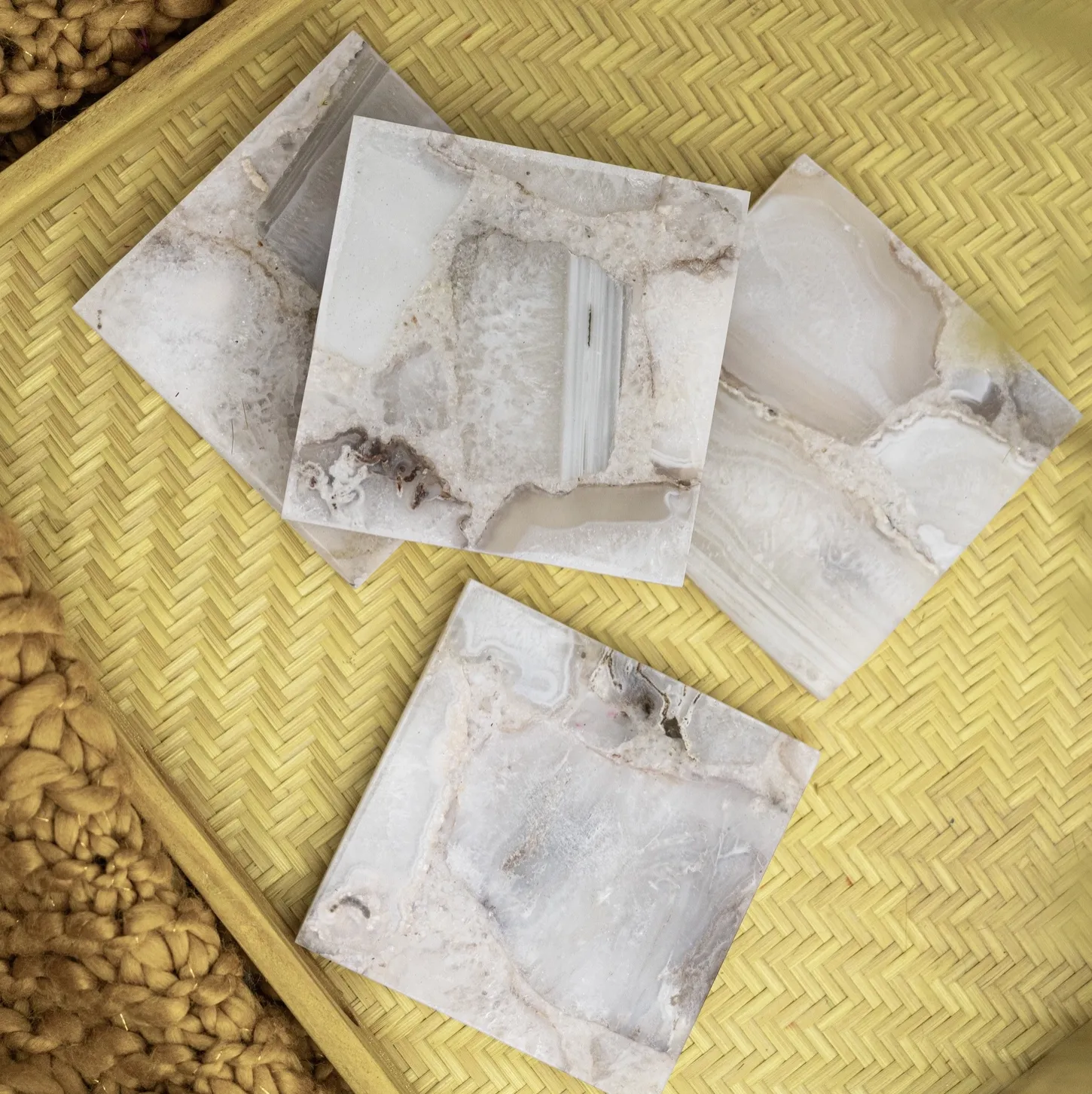 White Agate Coasters