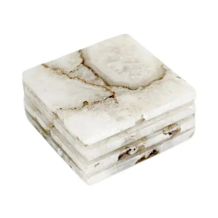 White Agate Coasters 