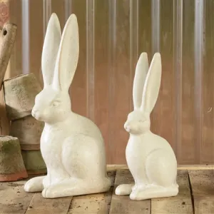 White Ceramic Sitting Bunny 