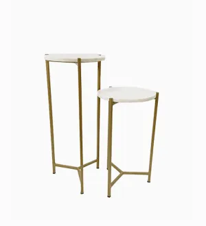 White Marble Accent Tables 