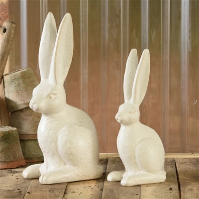 White Ceramic Sitting Bunny 
