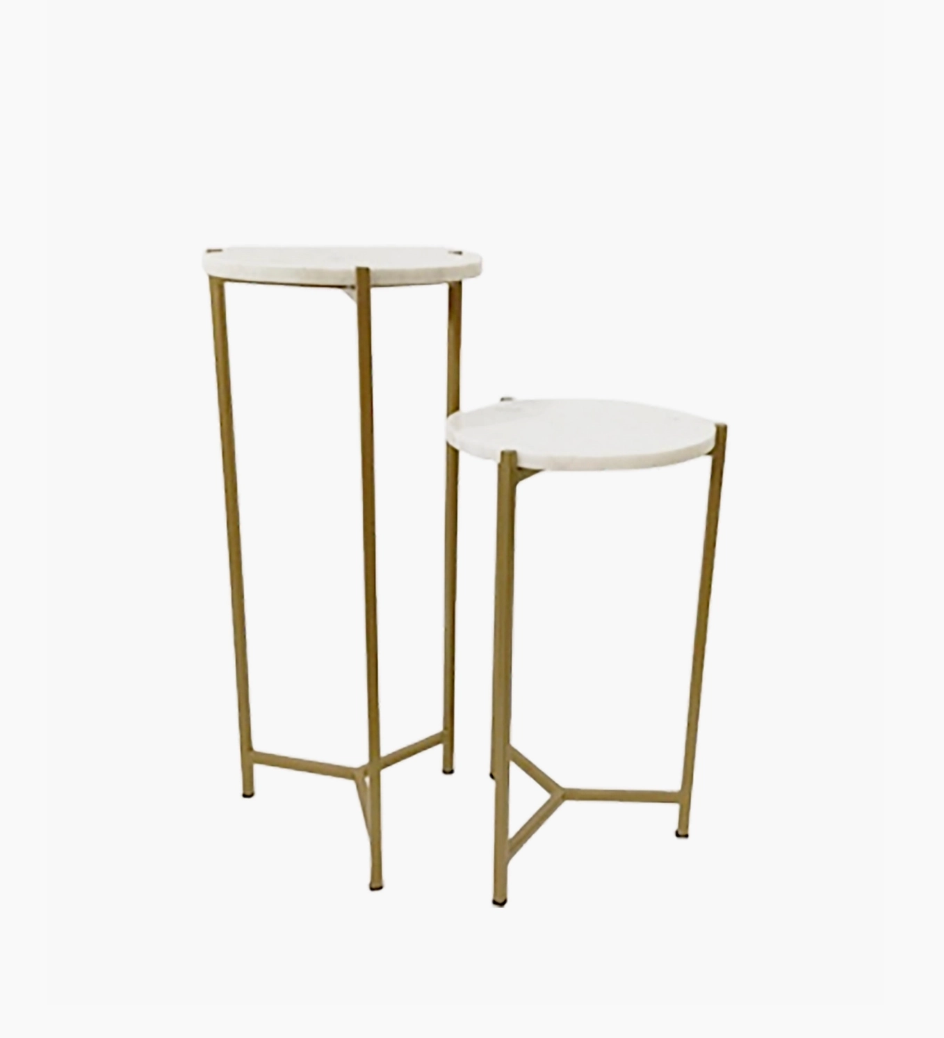 White Marble Accent Tables 