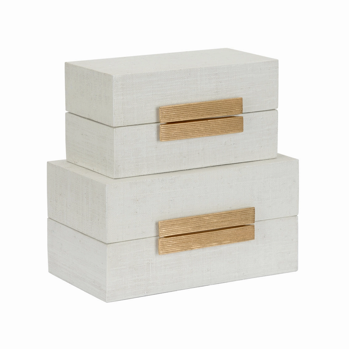 White Raffia Boxes 