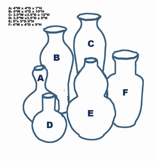 White Vase- Assorted Sizes
