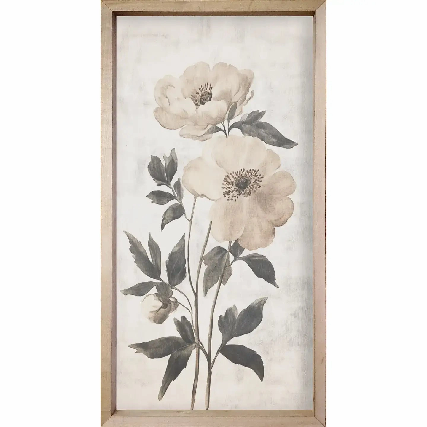 White Vintage Botanicals Framed Art Set