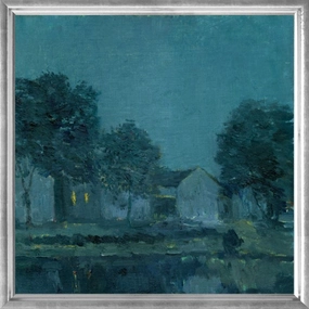 Whitman's Blue Evening Diptych 1, Wall Art 