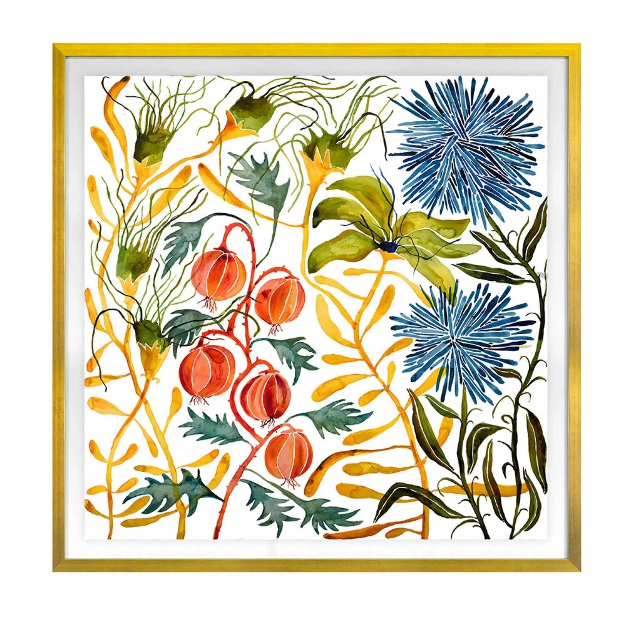 Wildflowers 1 Multicolor Botanical Framed Wall Art 