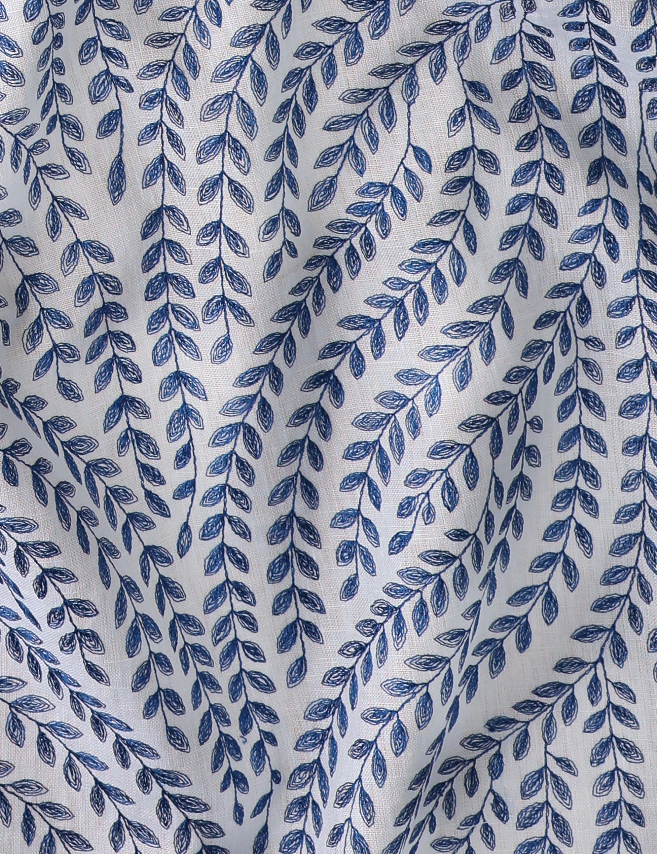 Willow Vine Embroidery Linen Fabric by Scalamandr