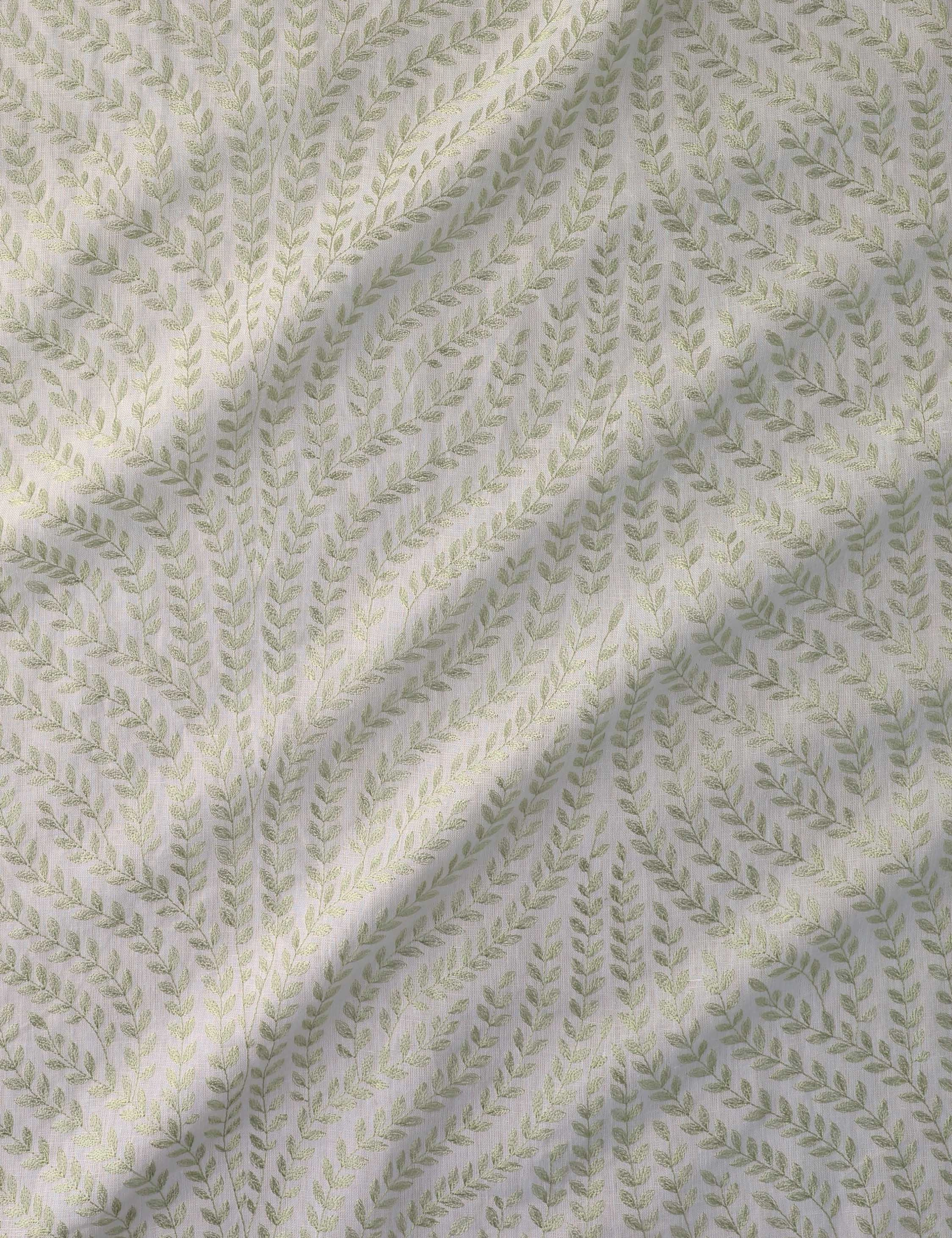 Willow Vine Embroidery Linen Fabric by Scalamandr