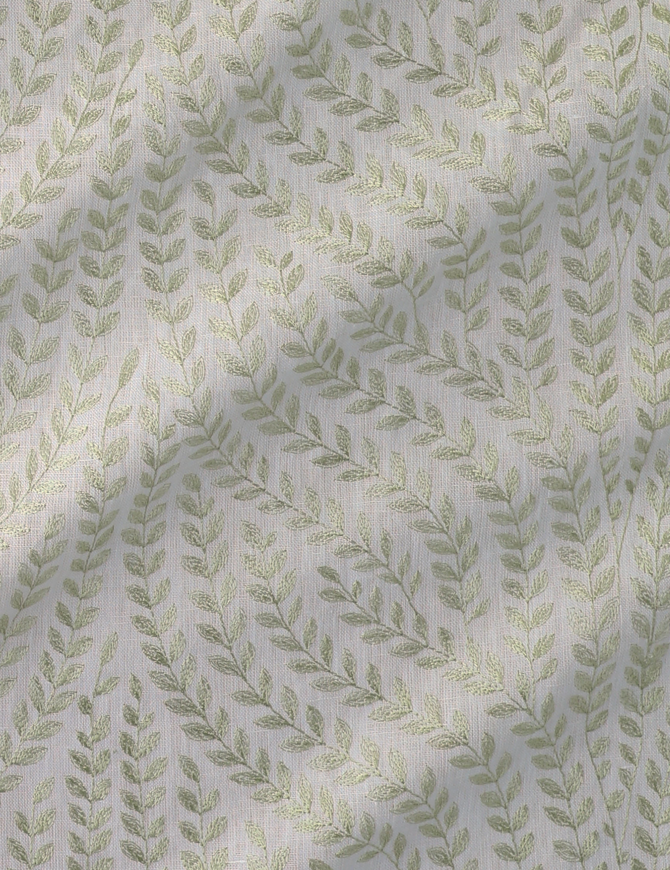 Willow Vine Embroidery Linen Fabric by Scalamandr