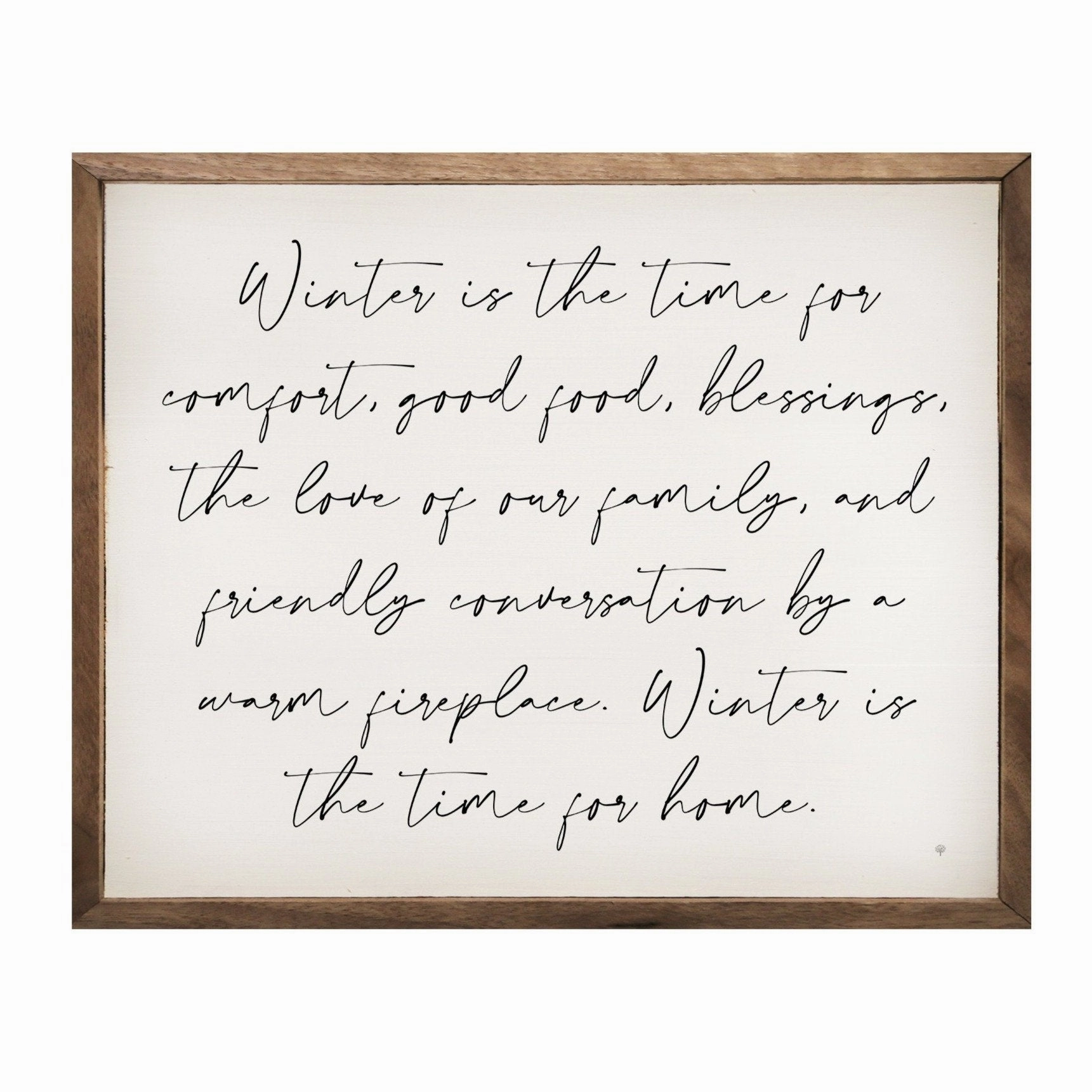 Winter Is The Time Wood Framed Print 