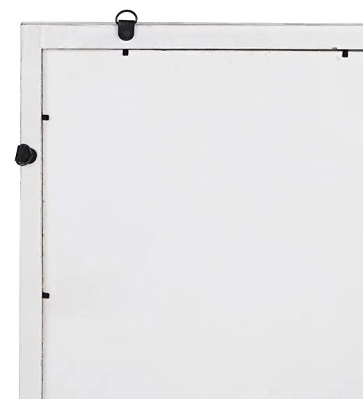 Wood Handcrafted Wall Mirror for Bedroom Home Decor Living Room Bathroom, (60 X 45 X2.2 cm, White)