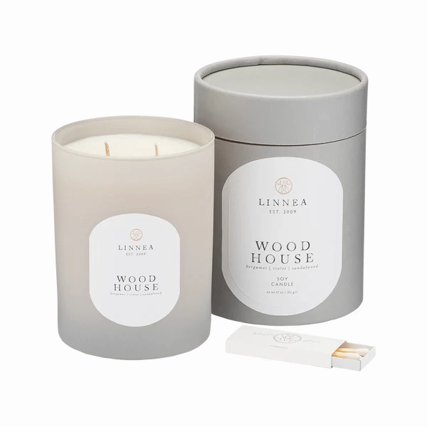 Wood House 2 Wick Candle