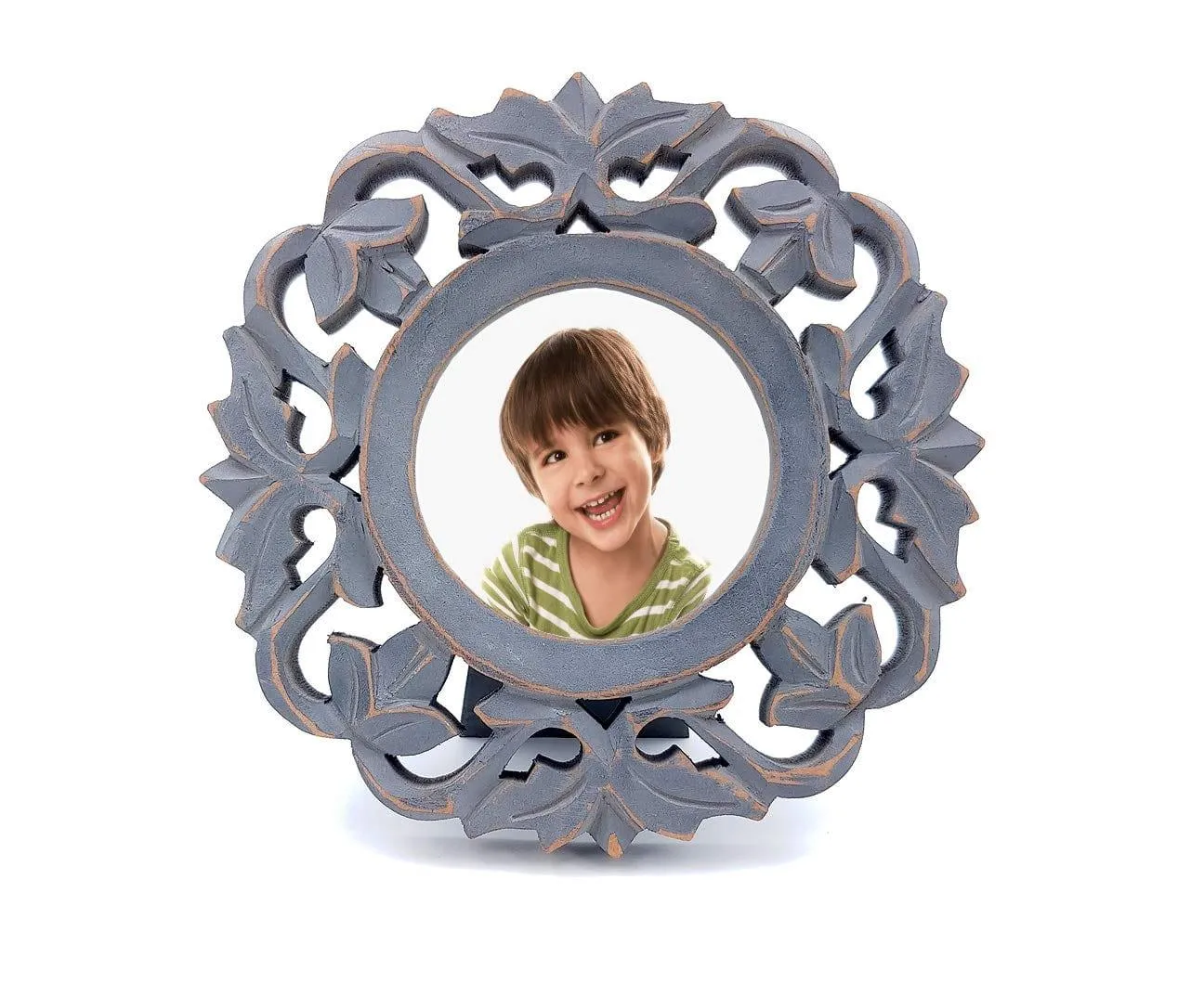 Wooden Photo Frames (20 x 20 cm, Grey), Tabletop
