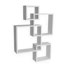 Wooden Wall Mounted Shelf Rack for Living Room Decor ) - Set of 4