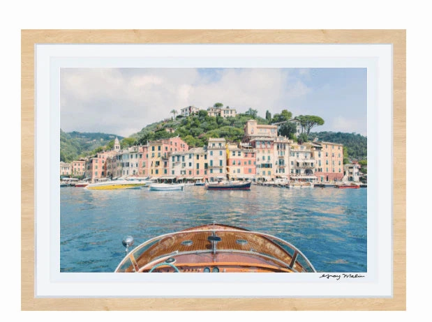 Wooden Boat, Portofino Print by Gray Malin