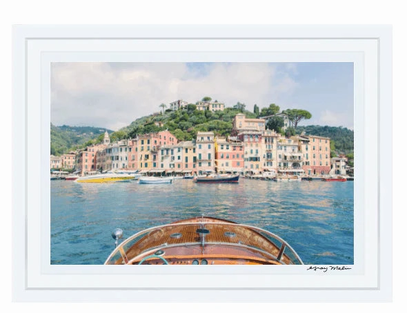 Wooden Boat, Portofino Print by Gray Malin