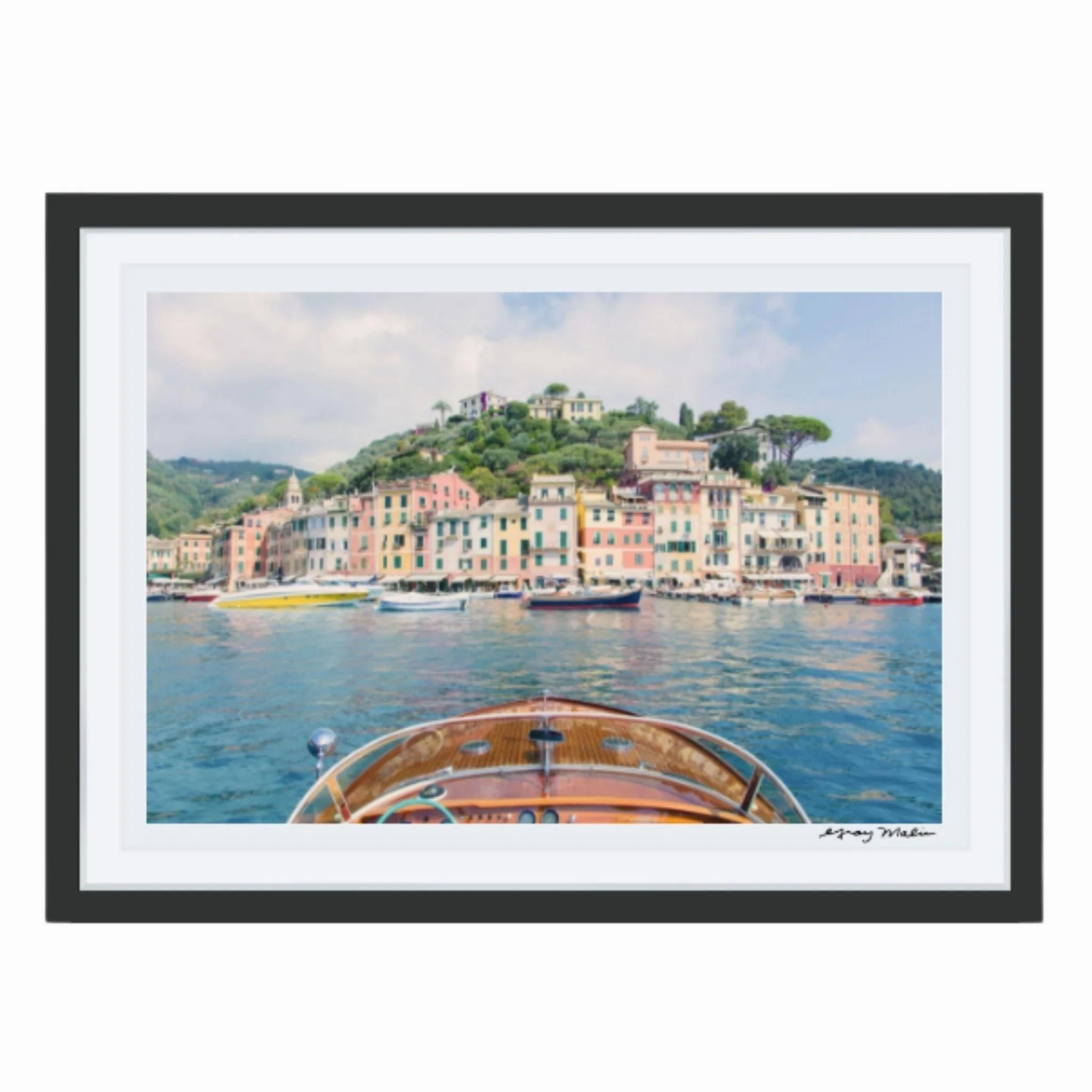 Wooden Boat, Portofino Print by Gray Malin