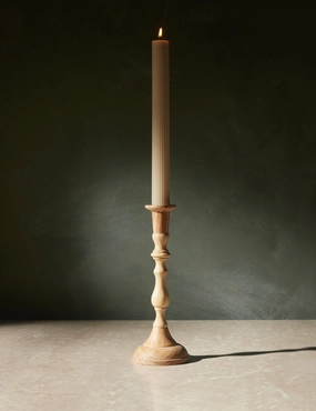 Wooden Georgian Candlesticks 