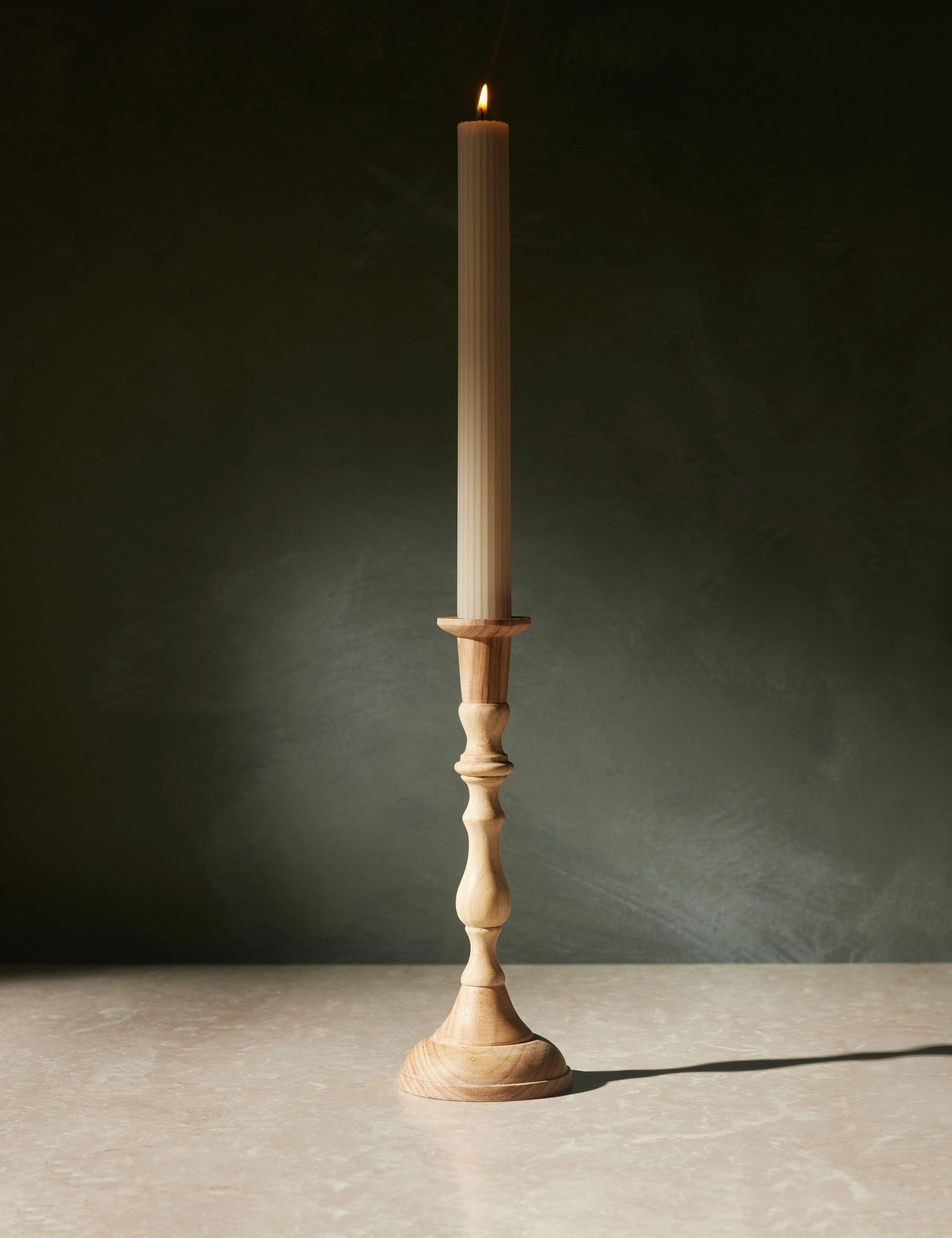Wooden Georgian Candlesticks 