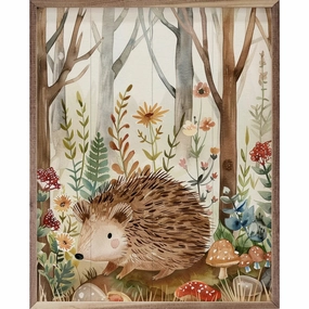 Woodland Animal Wood Framed Print 
