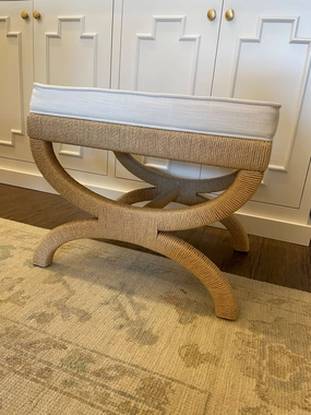 Woven Cross Leg Bench 