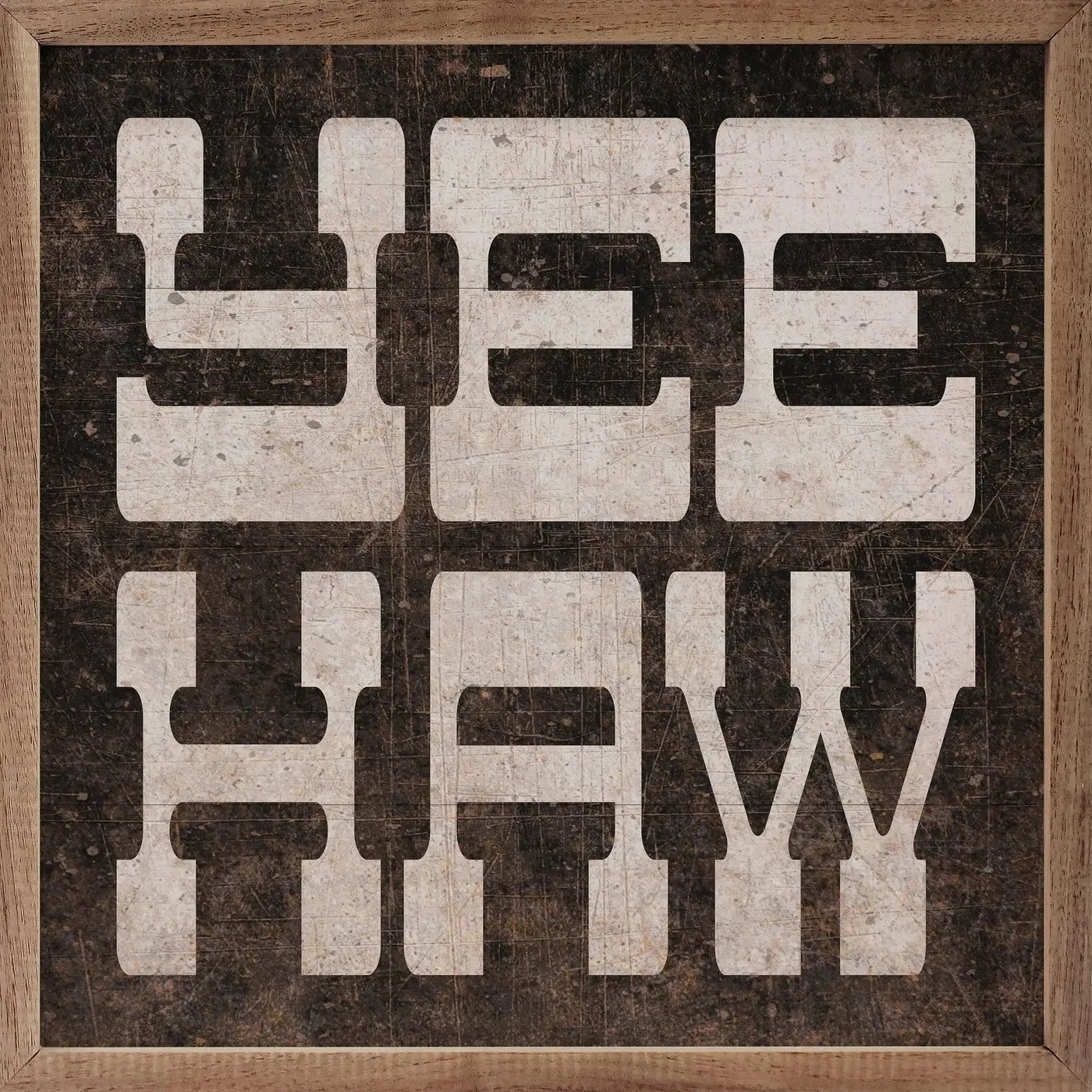 YeeHaw Wood Framed Print 