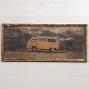Yellow Camper Van Print 